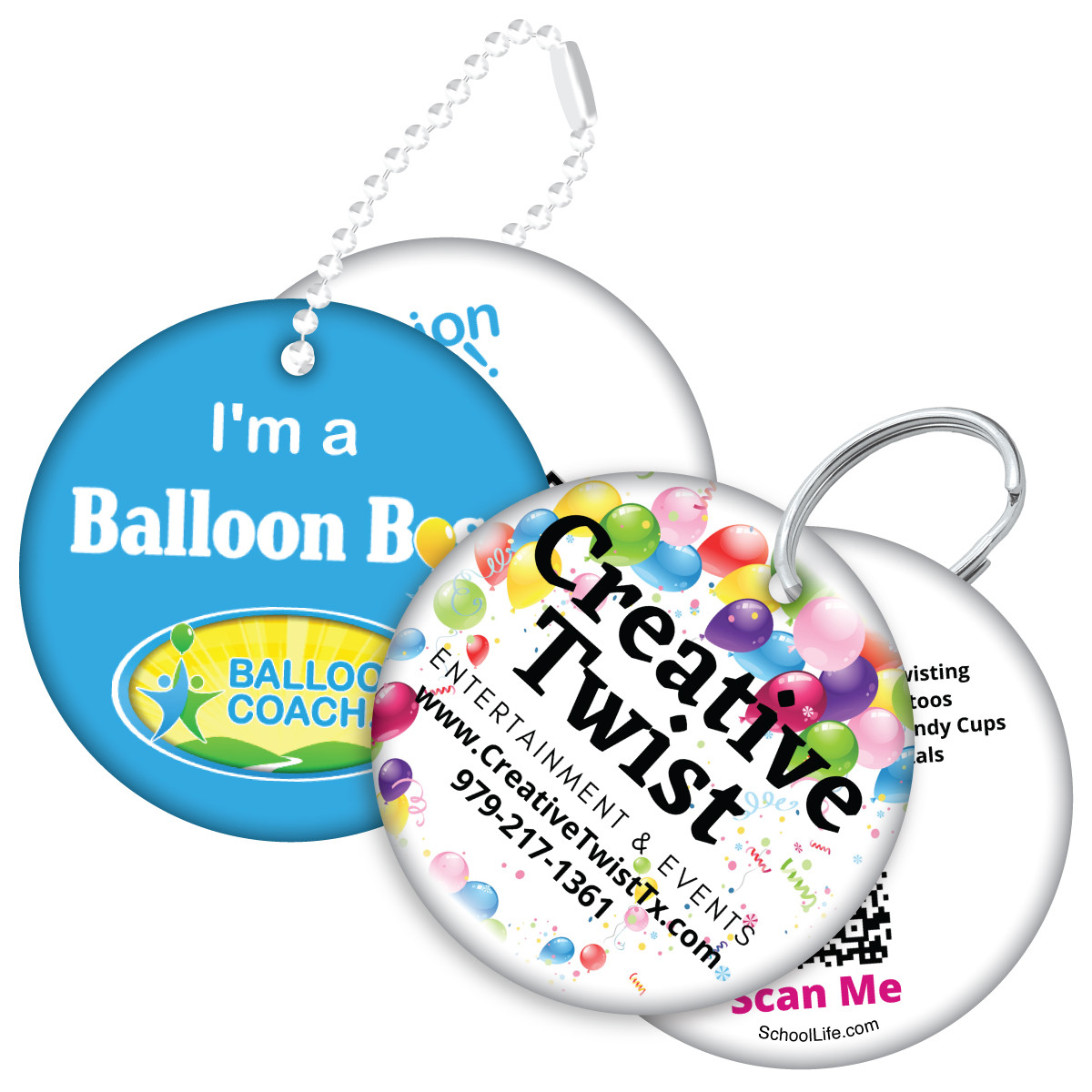 Custom Circle Balloon Tag