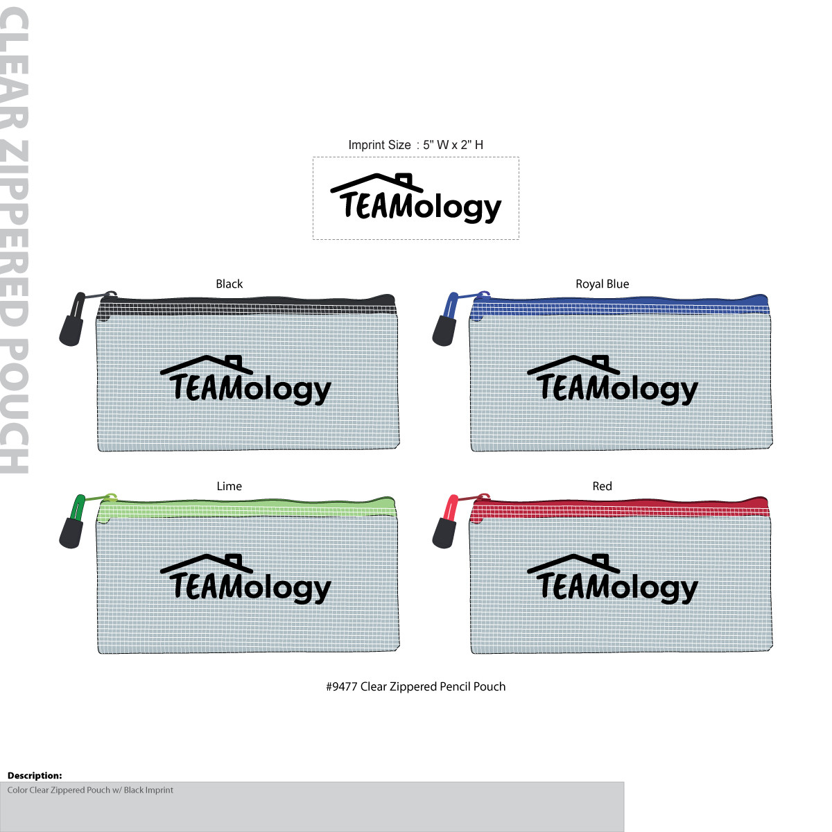 Clear Zippered Pouch - Teamology