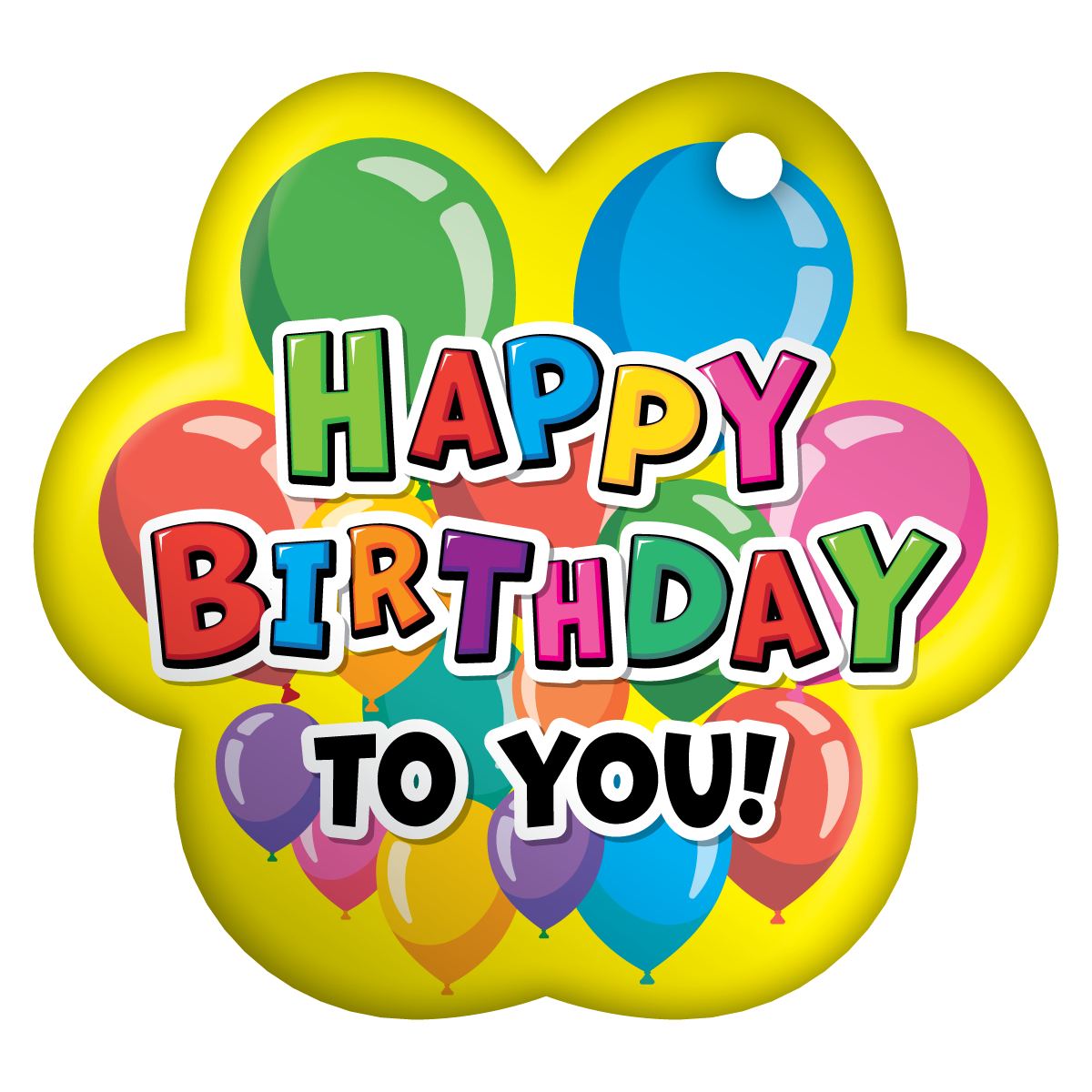 Custom Birthday Balloon Paw Tag